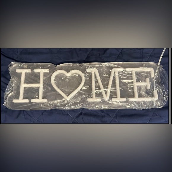 LED Neon Sign “HOME” white Light for Home Party Wall Decor - Picture 2 of 2